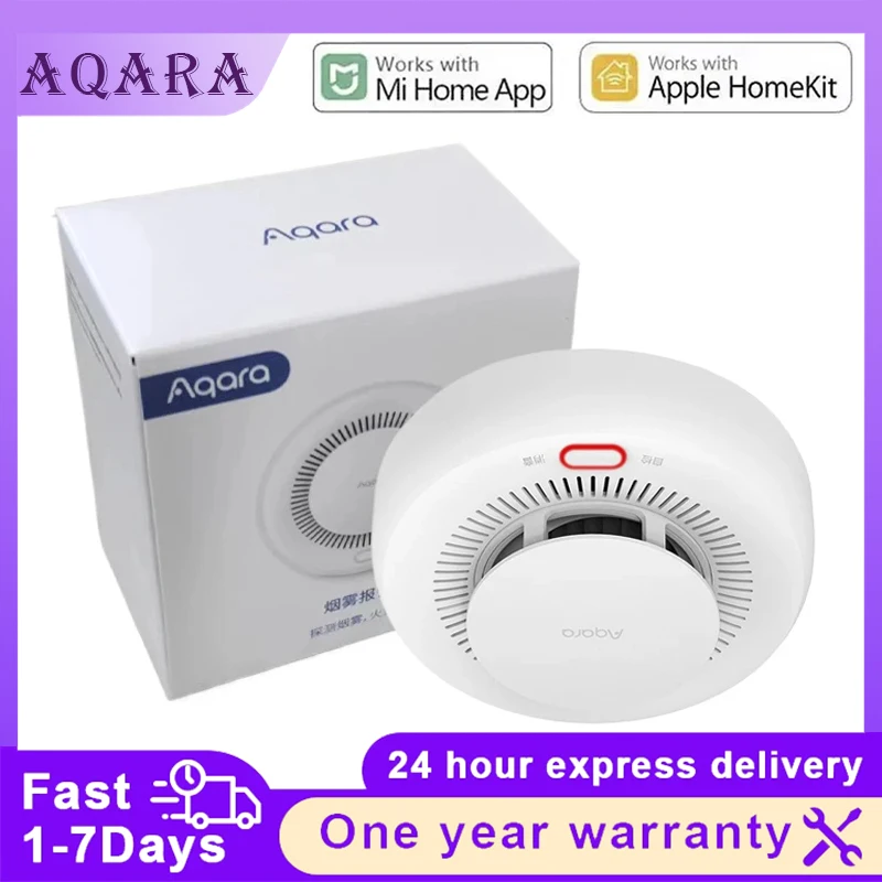 

НОВЫЙ датчик дыма Aqara Zigbee, умный монитор пожарной сигнализации, звуковое оповещение, домашняя безопасность, работает с Xiaomi Mijia Mihome Homekit