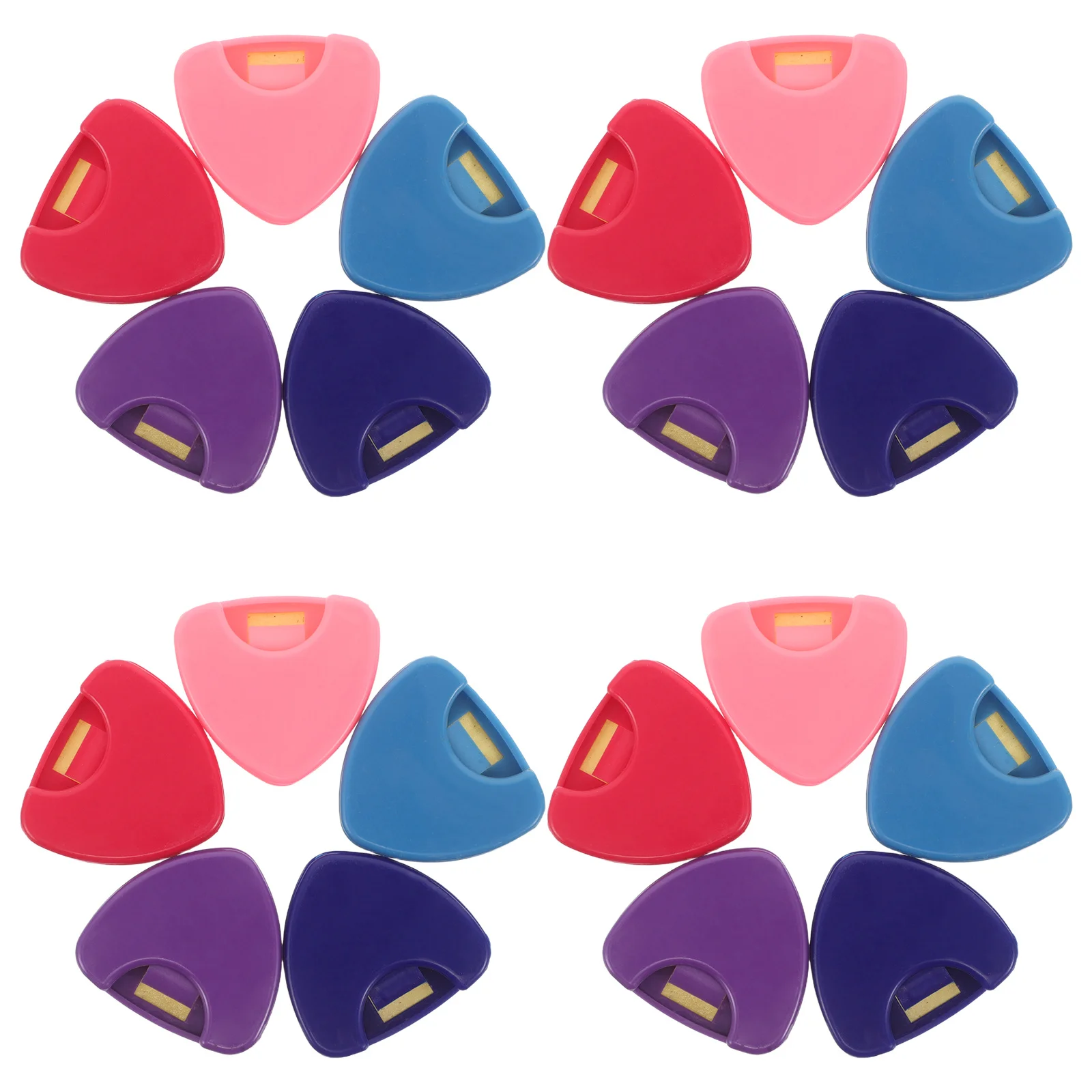 

25Pcs Mini Guitar Pick Holder Triangular Plectrum Storage Case Durable Plastic Secure Grip Portable Design for Performances