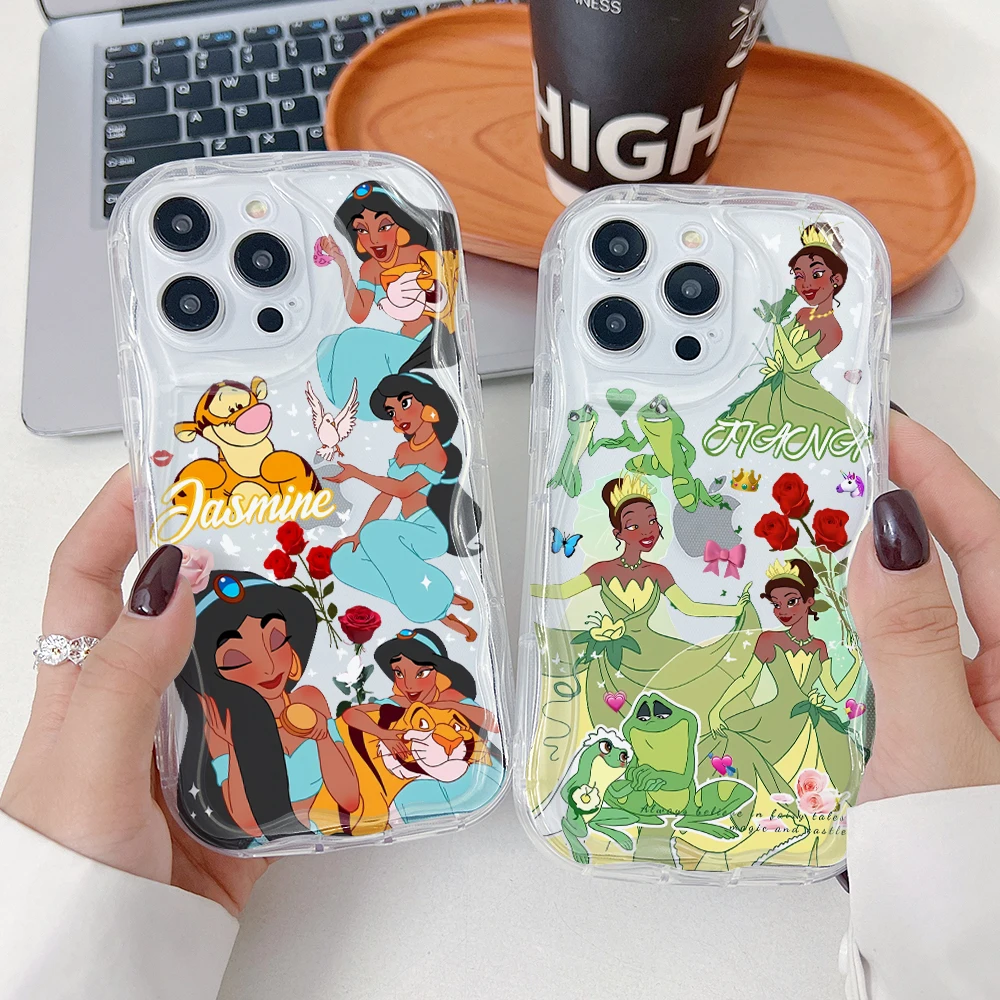 New Disneys Princesses Phone Case for Oppo A98 A94 A79 A78 A76 A74 A60 A58 A57 A55 A54 A53 A38 A17 A16 A15 A3x 5G 3D Wave Cover