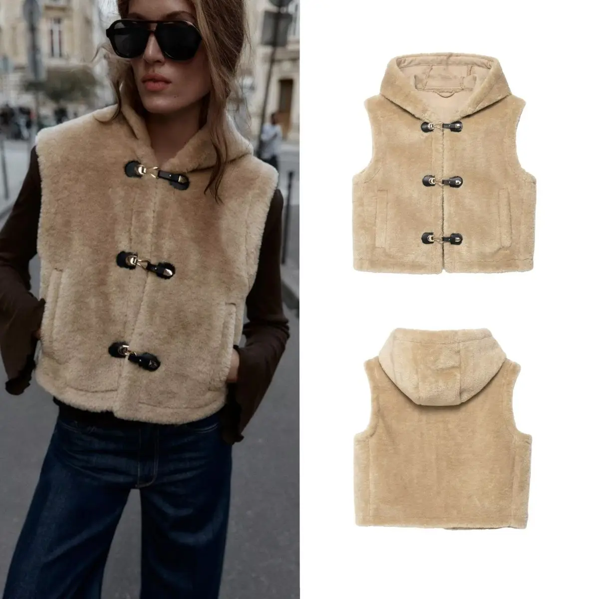 

Vests Waistcoats Thick Womens For Ladies Spring Patchwork Cropped Preppy Youthful Cleanfit Gentle Breathable Minimalist Daily OL