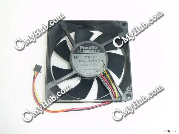 For Panaflo FBA08A24H DC24V 0.21A 8025 8CM 80MM 80X80X25MM 3pin Cooling Fan FBA08A24H