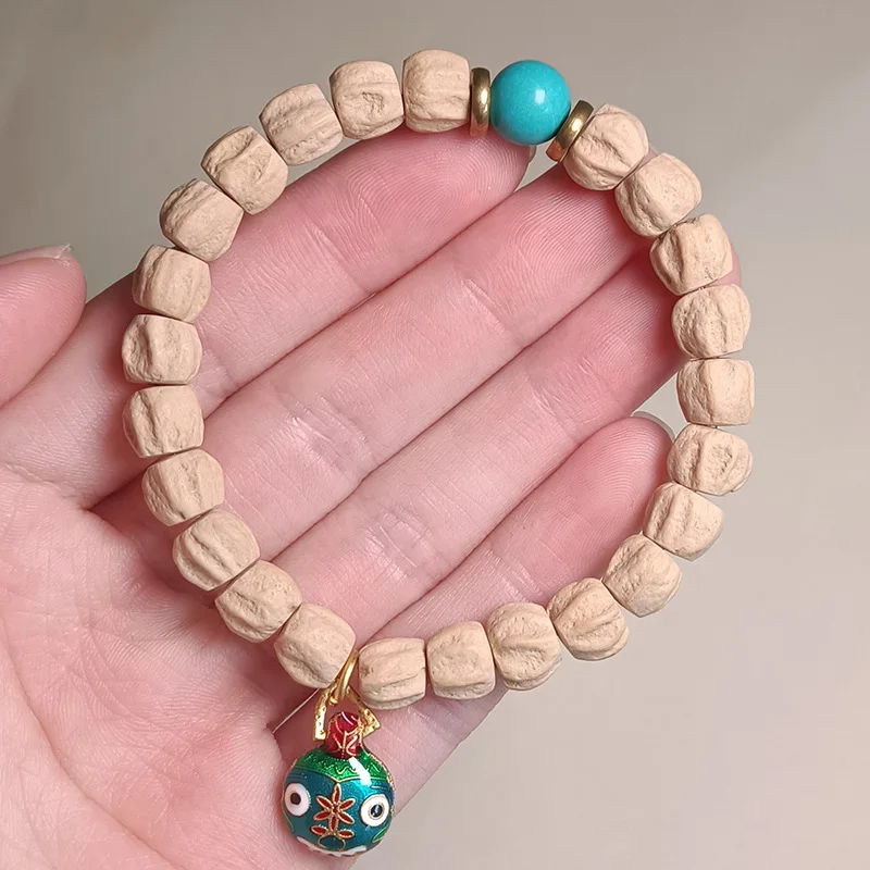 Hot-Selling Passion Fruit Seed , Tibetan-Style Straight-Cut Deep Pit Ghost Face Single-Strand Bracelet,