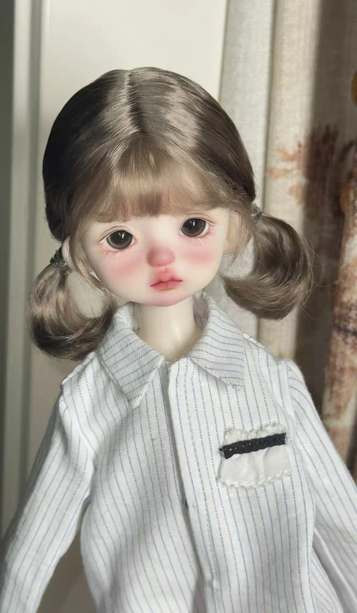Hair for doll hard shell wig 1/6 1/4 1/3 BJD wig sweet style doll hair free shipping