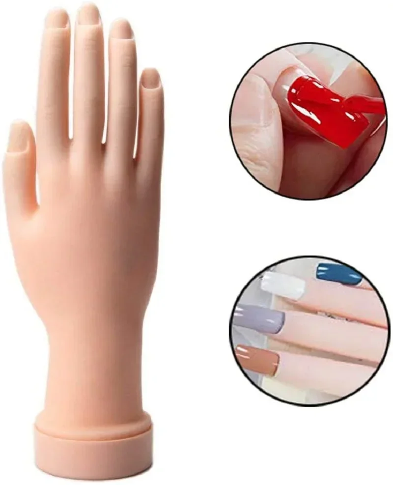 

Nail Art Training Manikin Hand Flexible Movable Fake Mannequin Hand for Manicure Practice