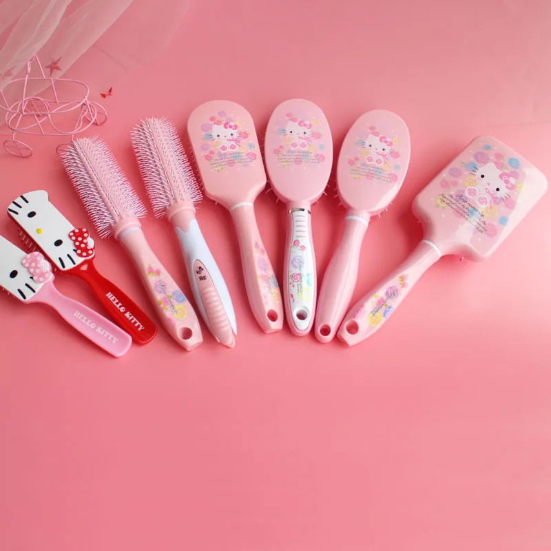 Hello Kitty Sanrio Kawaii Anime Airbag Comb Cute Sweet Cartoon Massage Curling Comb Lovely Articles for Daily Use Gifts Girls