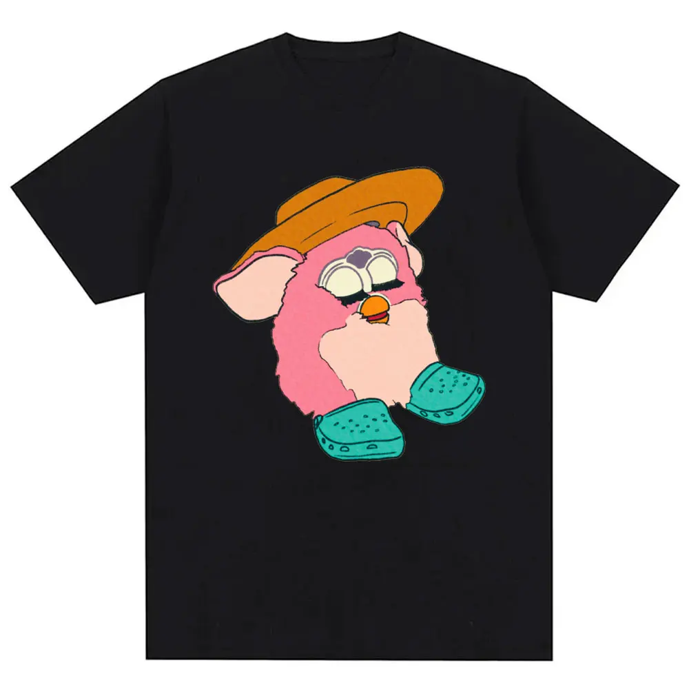 Furby T-Shirt Men Women Cotton Funny Shirts Fashion O-Neck Casual Streetwear Harajuku Vintage Cool Cartoon Print Unisex Tees