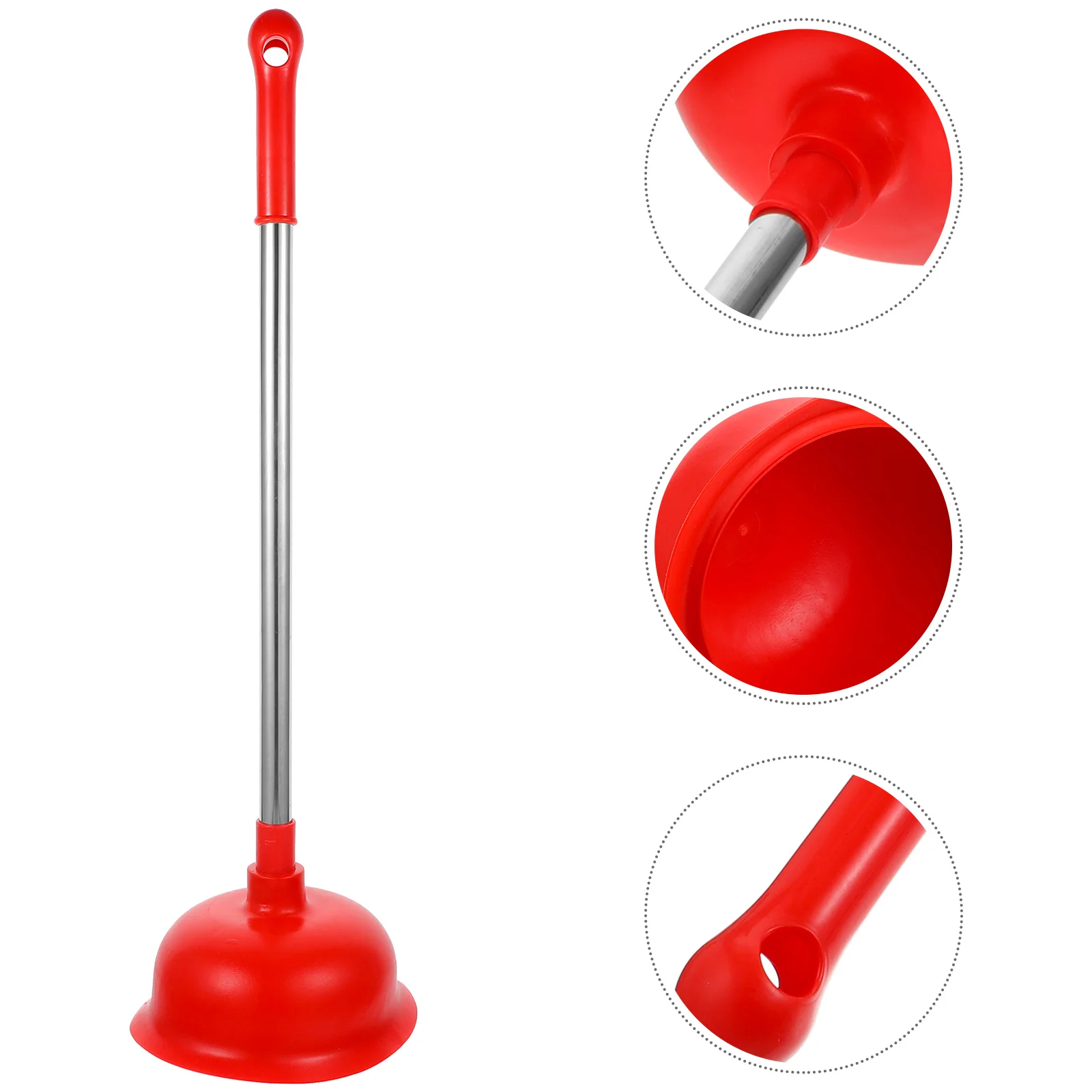 

Premium Toilet Suction Plunger Bathroom Cleaning Tool Long Handle Clogging Removal Plug Bowl Home Office Use With Tray