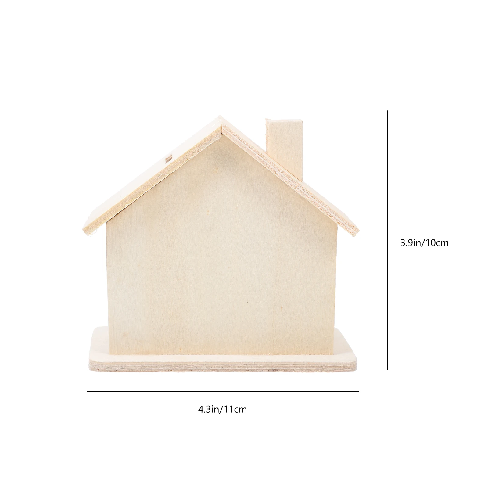 3 pçs inacabado bancos de moedas de madeira casa forma diy crianças graffiti cofrinho mudança recipiente poupança pote de madeira cofrinho