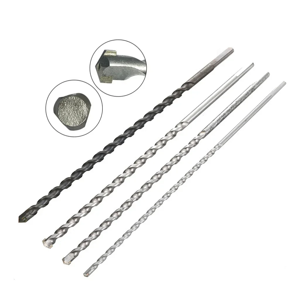 300mm Extra Long Impacts Drill Bit For Penetrating The Wall Power Tool New Triangle Shank 6/8/10/12/16mm Drill For Limestone