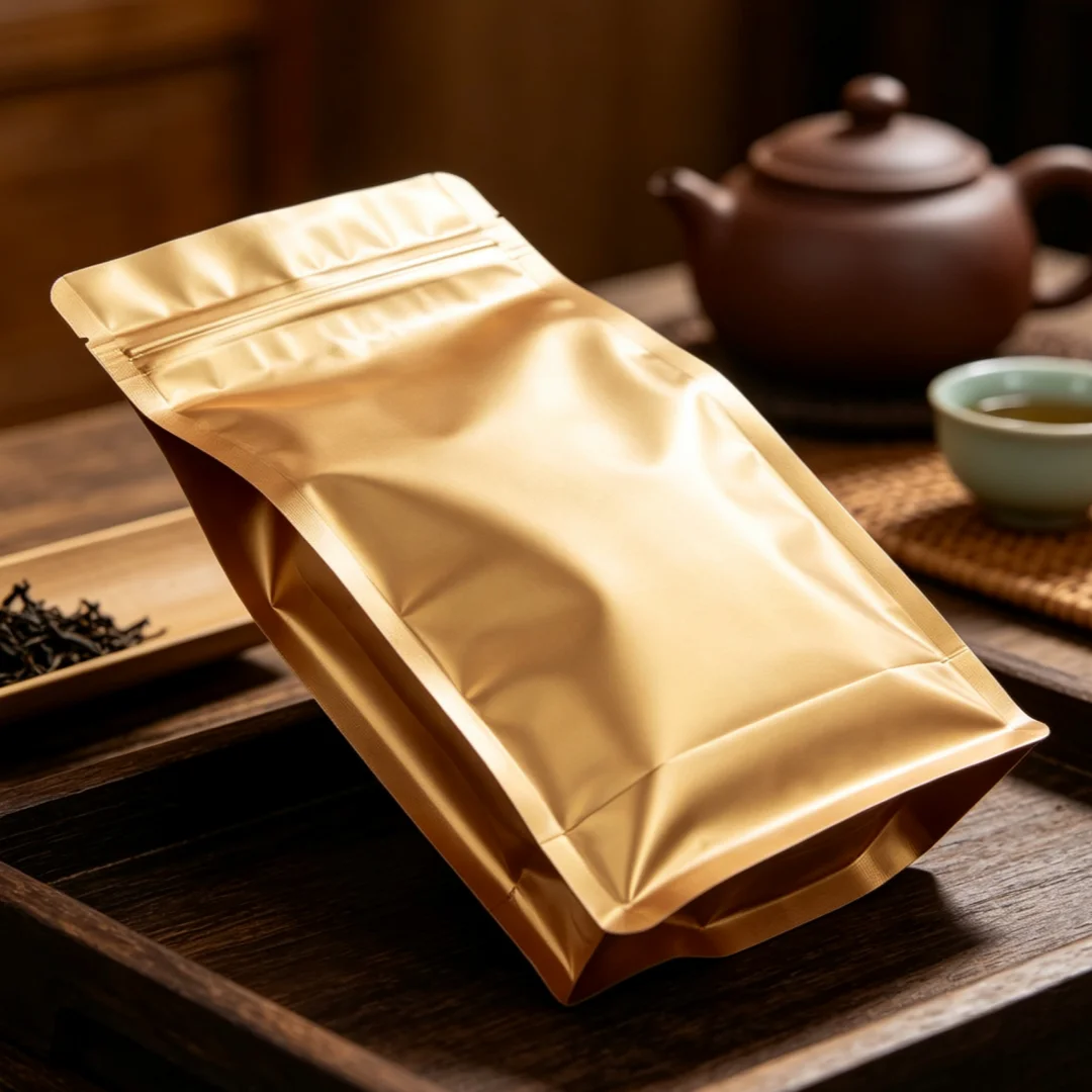 Classical Chinese Style Jasmine Flower Tea Bag Diy Handmade Bead Thickened Aluminum Foil Bag Jasmine Oolong Self-sealing Up Bags