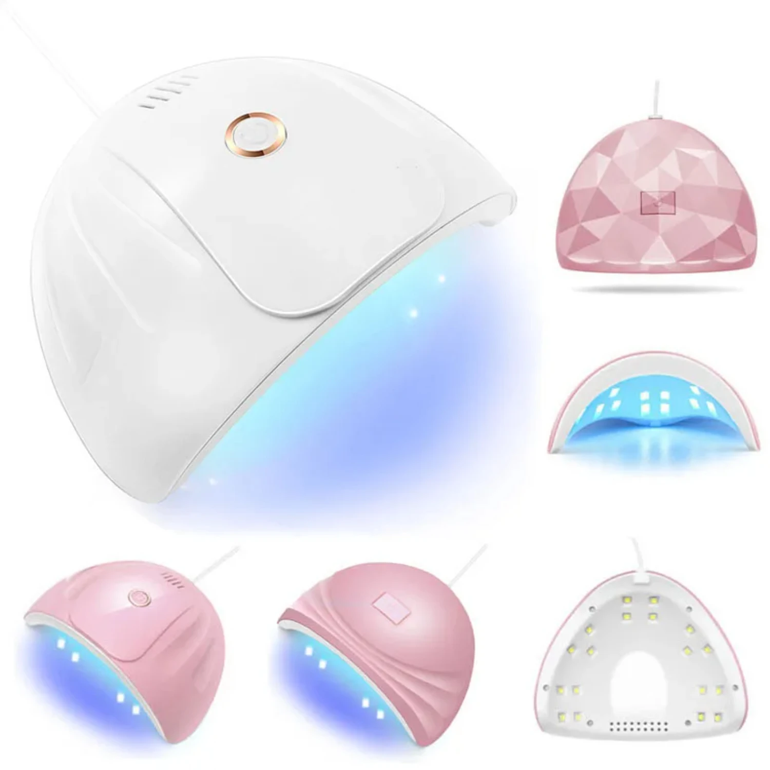 54 واط الأشعة فوق البنفسجية مصباح مجفف الأظافر مع الاستشعار التلقائي 18 الأشعة فوق البنفسجية مصباح ليد جميع المواد الهلامية المهنية مانيكير باديكير معدات الأظافر