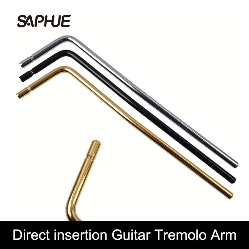 2Pcs Direct insertion electric Guitar Tremolo Arm Whammy Bar, Insert part diameter 5.2mm Chrome Black Gold