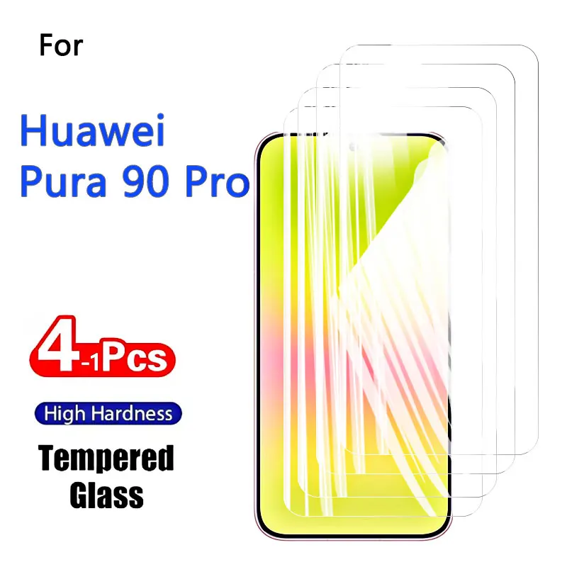 

1-4PCS 9H Screen Protector for Huawei Pura 90 Pro HD Tempered Glass Crystal High Aluminum Anti Scratch Case Friendly Fingerprint