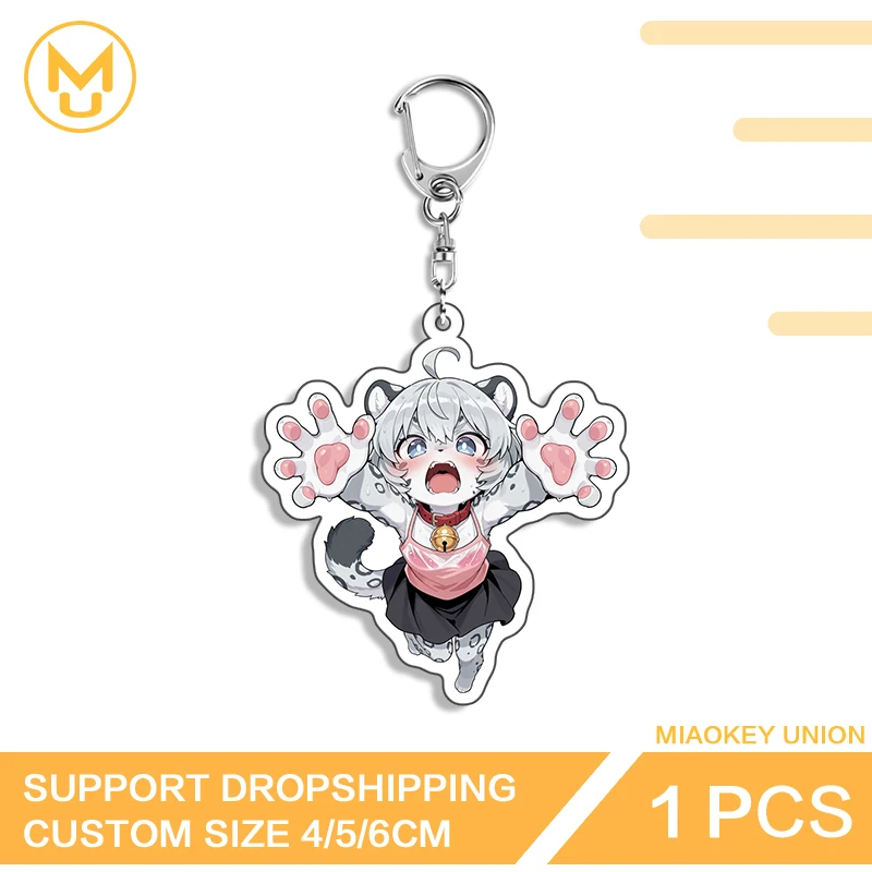 Furry Lovely Girl Photo Keychain Artistic Eye Catching Double Sided Key Holder Advance Guard Lightweight For Lover Couple
