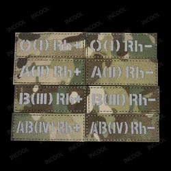 A B AB O Blood Type Group Positive POS Negative NEG Rh+ Rh- Infrared Reflective Patches  Strip Embroidery Badges