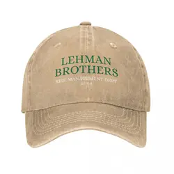 Винтажные бейсболки Lehman Brothers с Отделом управления рисками, 2008, стильные мужские головные уборы в стиле унисекс, потертые, потертые