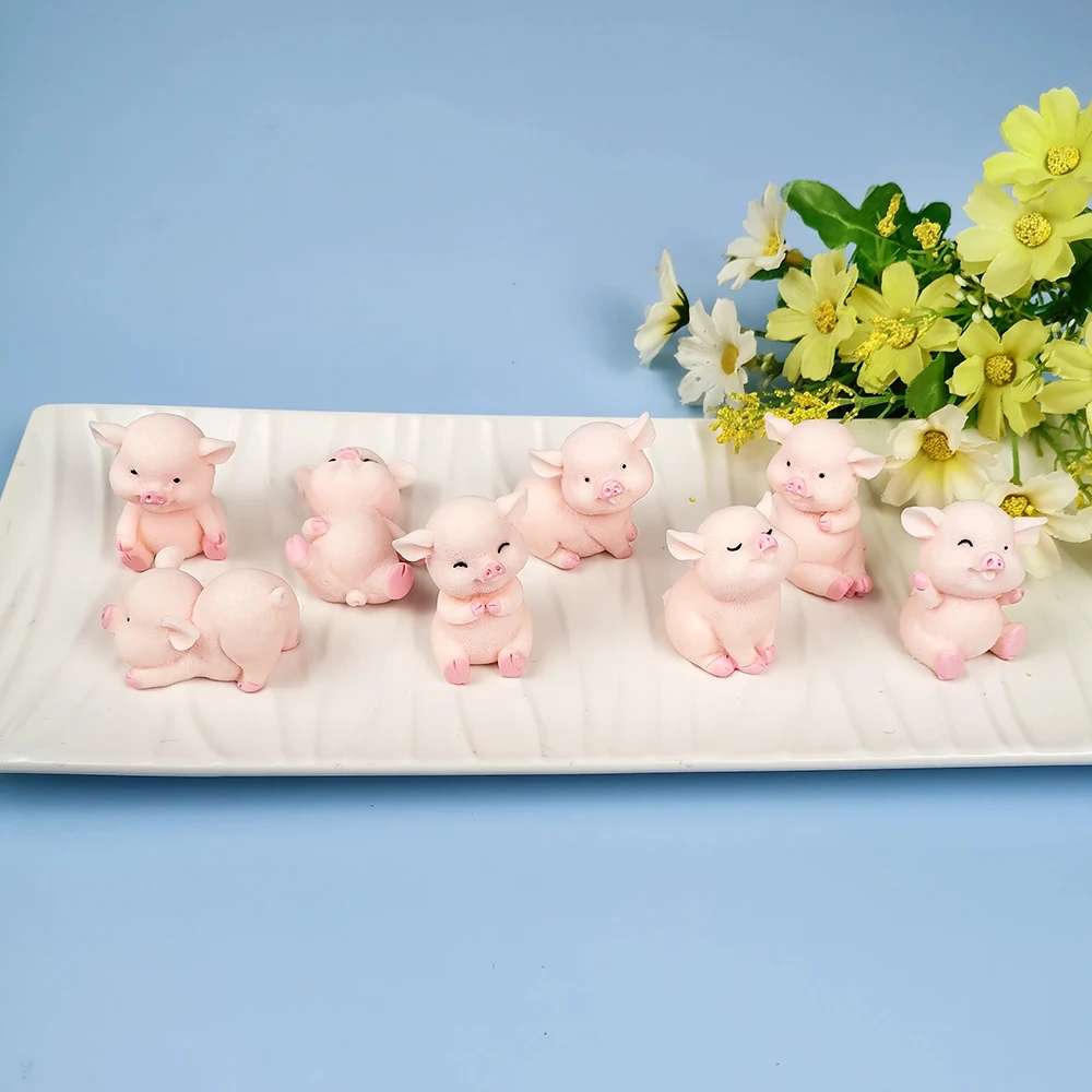 PRZY Mould Silicone Mini Piggy Baby Molds Piglet Mold 3D Soap Molds Handmade Fondant Soap Clay Resin Candle Mould