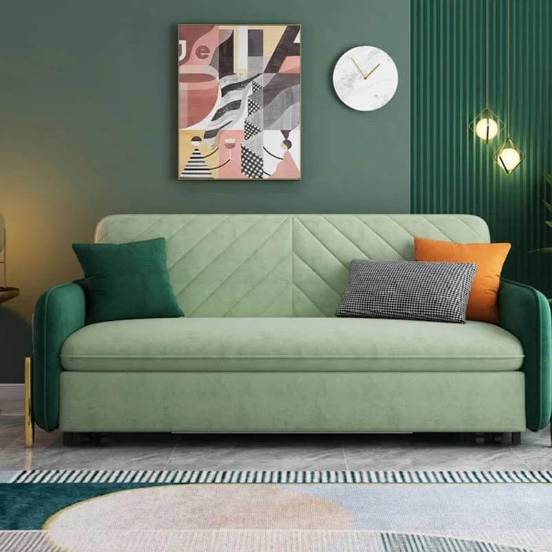 

Fancy Modern Elegant Sofas Beds Lounge Green Europe Designer Salon Living Room Sofas Foldable Modern Divano Letto Home Furniture