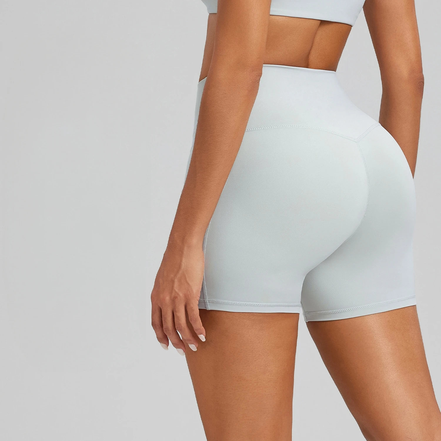 

2025 Summer New Women's High-Waisted Yoga Shorts Elastic Breathable Quick-Drying Ideal for Sports High-End Ladies Active Shorts