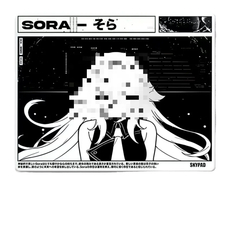 

SP003Shiny sora micro-etching glass mouse pad two-dimensional game FPS