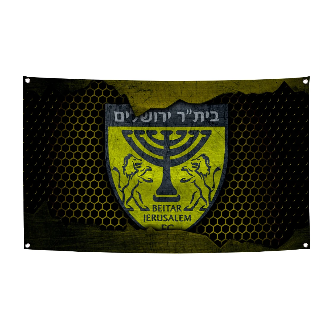 90x150cm Half FC Beitar Jerusalem Half Israel Flag Tapestry Polyester Digital Printing Banner for Wall Art Out Door Decoration