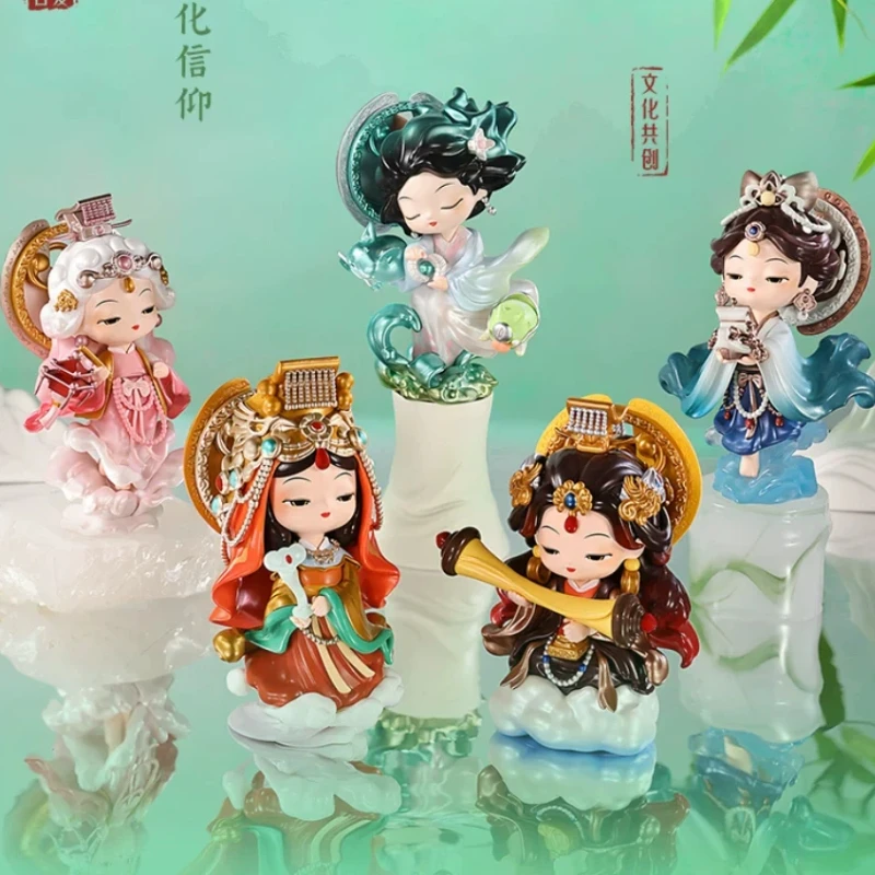 

Mazu Statue Goddess Blind Box Meizhou Island Sea God Cultural And Creative Figurine Amulet Protecting Good Luck Desktop Ornament