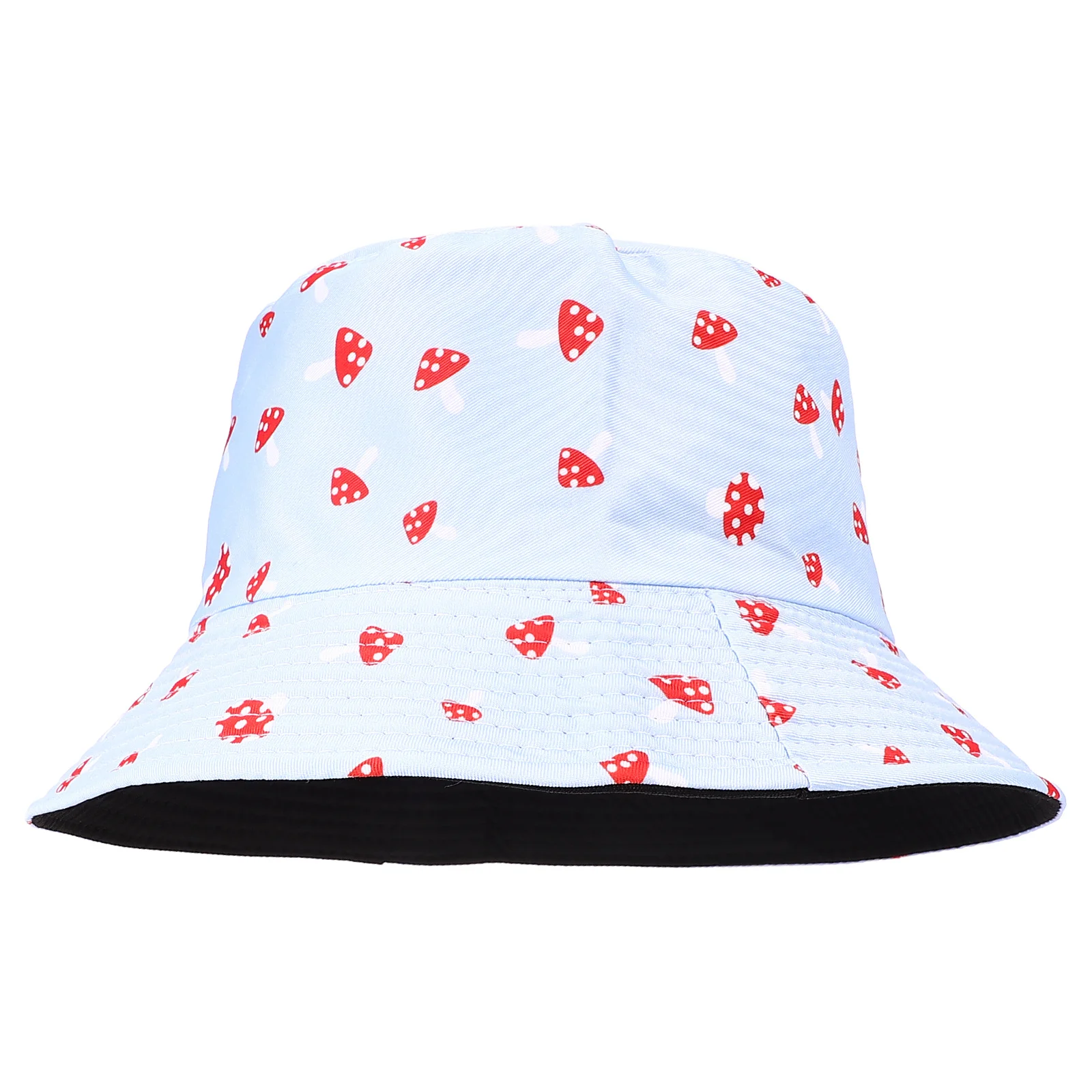 

Lightweight Cartoon Mushroom Print Summer Bucket Hat Breathable Cotton Sun Protection Fisherman Hat Casual Outdoor Festival