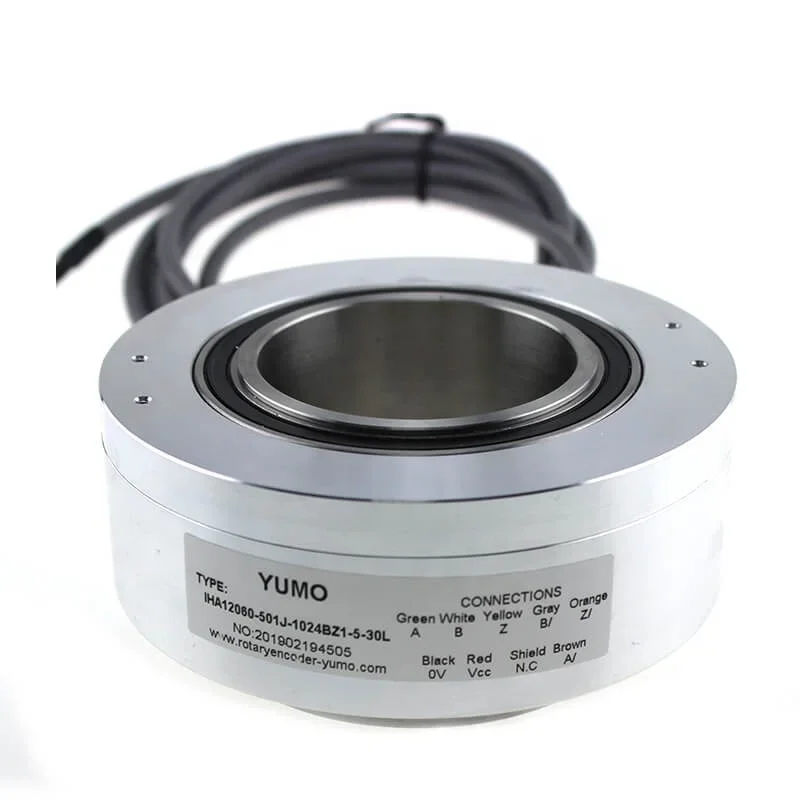 IHA12060 2048ppr optical rotary incremental large bore hollow shaft encoder blind hollow shaft encoder