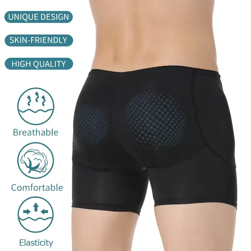 Men Padded Shorts 1/2PCS  Shapewear Boxer Hip Enhancer Compression Butt Lifter Slimming Body Shaper Sexy Underwear Control Panty