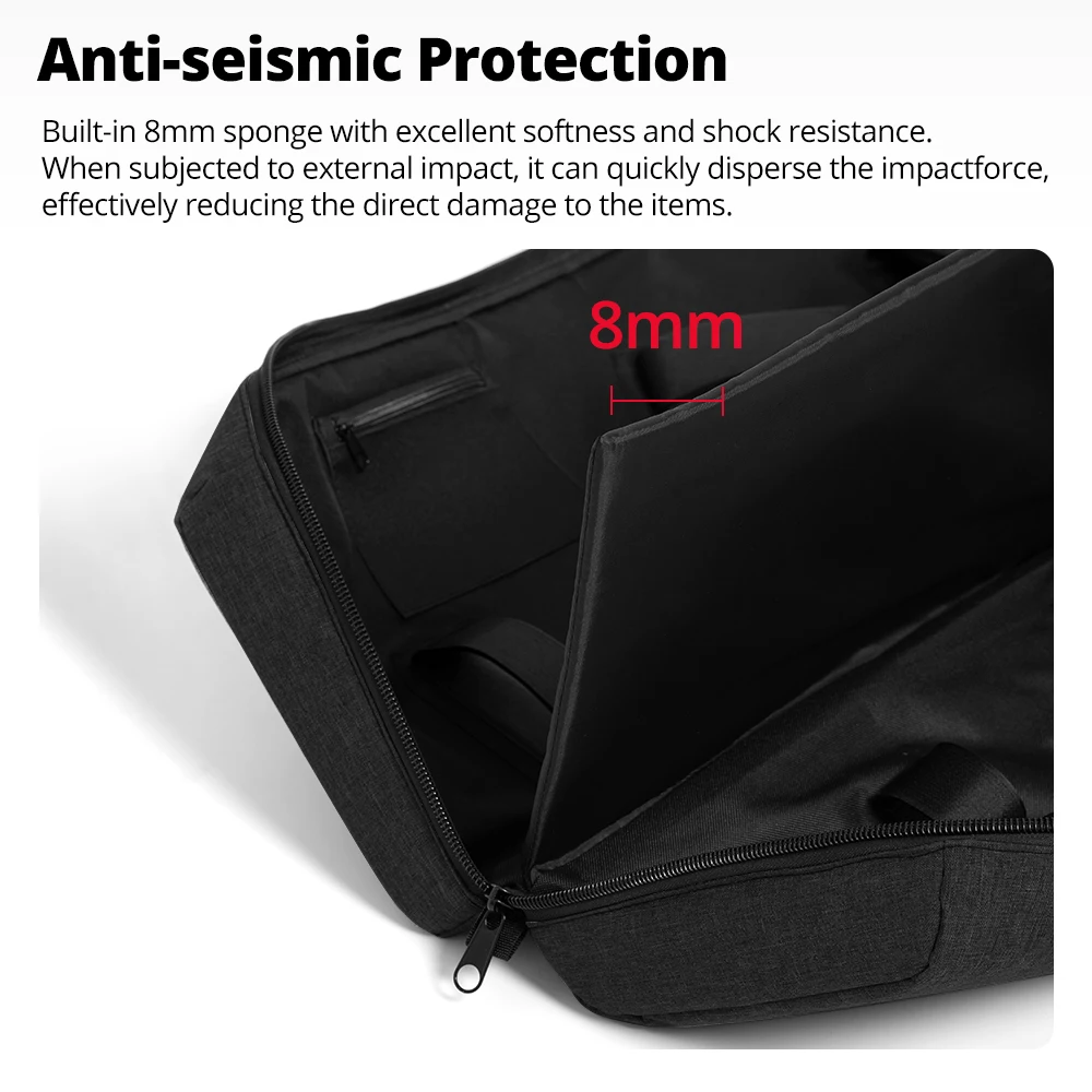 AMBITFUL Borsa portaoggetti multi-spazio con supporto a C con cinghia di fissaggio Protezione del vano in spugna da 8 mm PB20