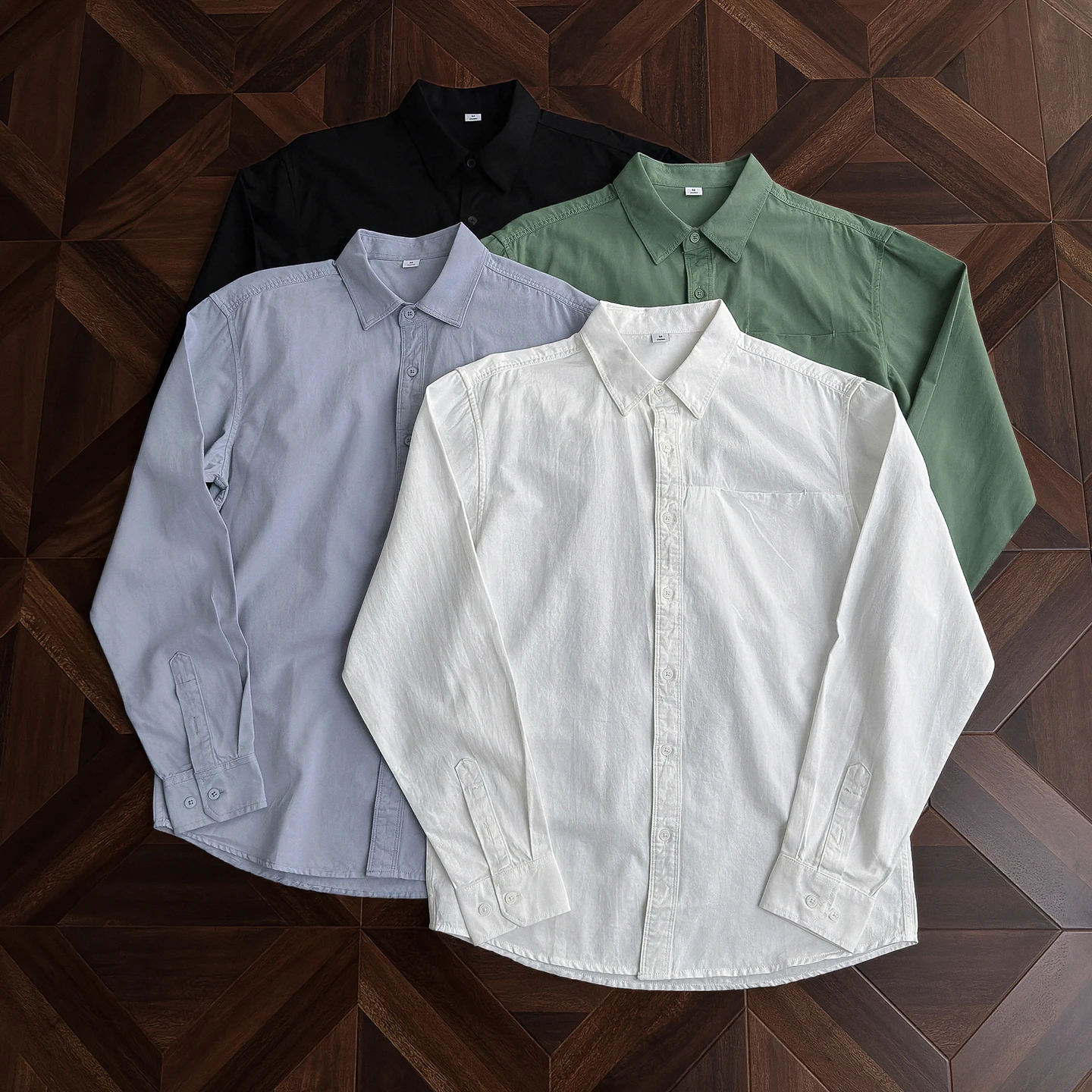 

Casual White Long Sve Men's irt Hong Kong Sle Basic Pure Color Versatile Inner Wear for Students Summer Sun Protection