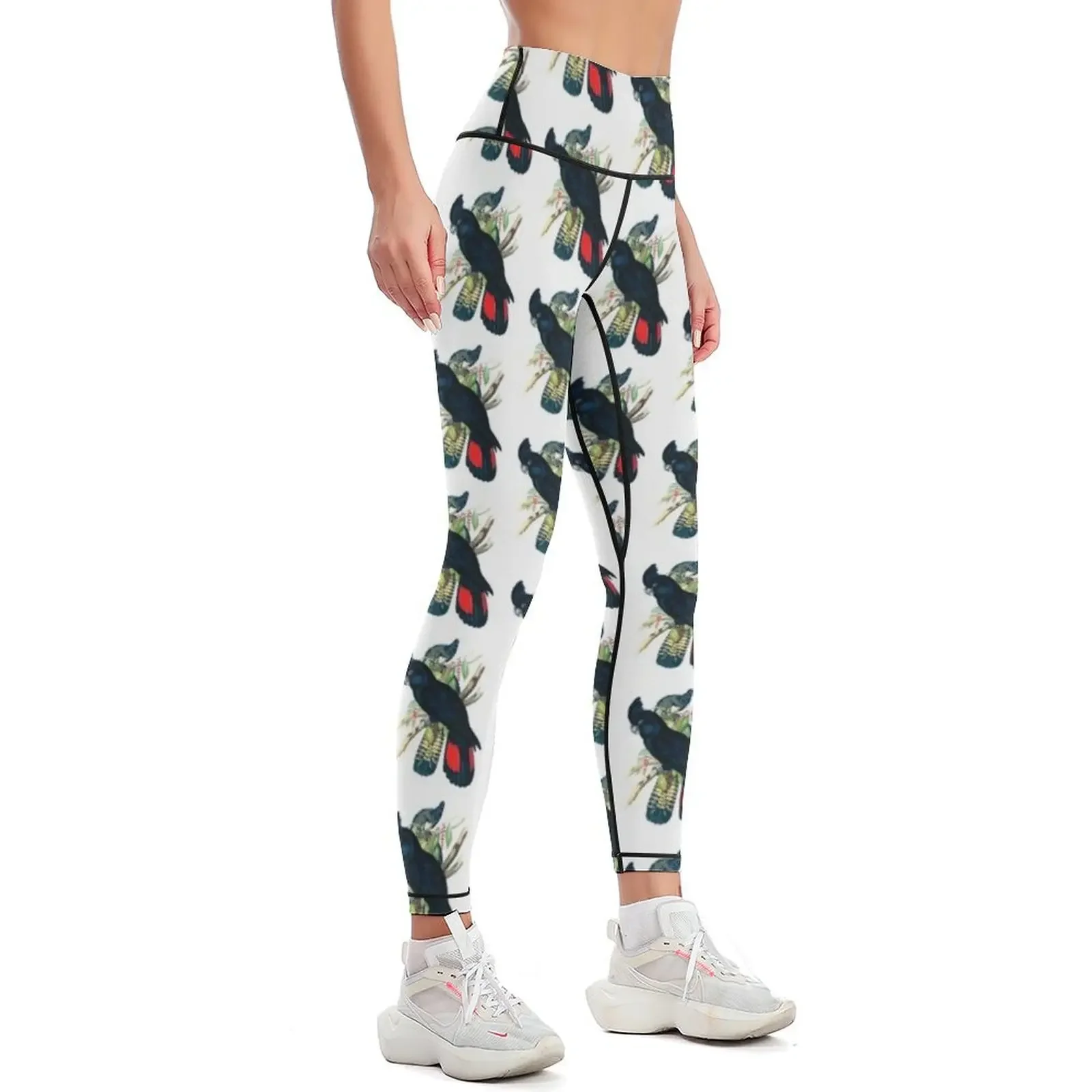 Australian Banksian Black Cockatoo Leggings Women sports Golf wear Sports female gym's sportswear Womens Leggings