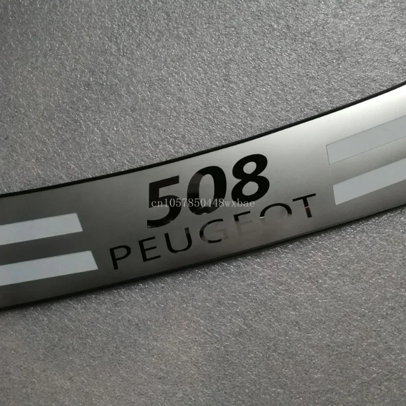 For Peugeot 508 2011 2012-2019 Rear Bumper Protector Trunk Bumper Trim Cover Protector Car Styling Car Decor Car Accessories