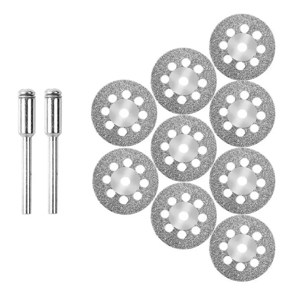 

12Pcs 22mm Diamond Cutting Disc 3mm Shank Grinding Wheel Mandrel For Metal Rotary Tool Electric Grinder Accessories Power Tool