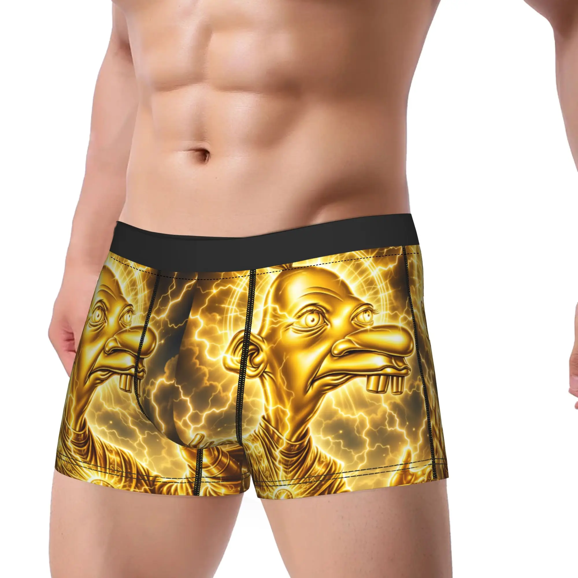 Tung Tung Sahur Golden Long Nose Meme Boxer Shorts 3D Pouch Underwear Hot Sale Printing Boxer Brief Funny Male Panties Plus Size