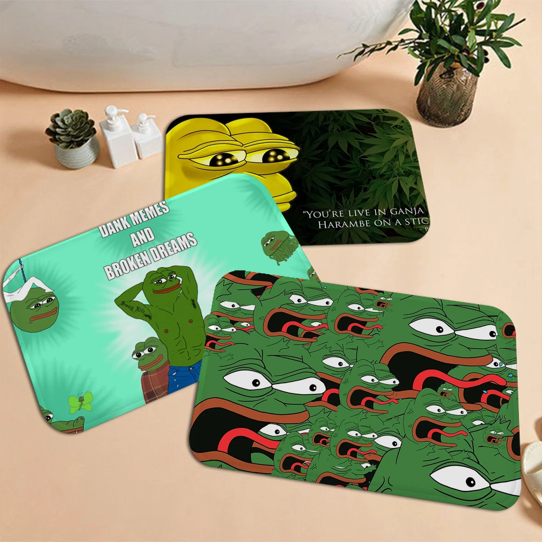 

Pepe The Frog Floor Mat Bath Mat Nordic Style Home Doormat Bathroom-Toilet Mats Bedroom Welcome Doormat