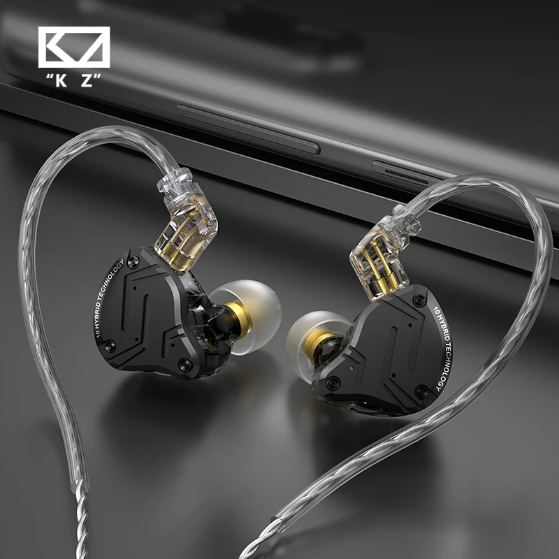 Imagem -02 - Pro x Wired Best in Ear Hifi Iems Fone de Ouvido 10 Milímetros Atualizado 1dd Mais 4ba Híbrido Driver Monitor com 075 Milímetros 2pin Cabo Destacável kz Zs10