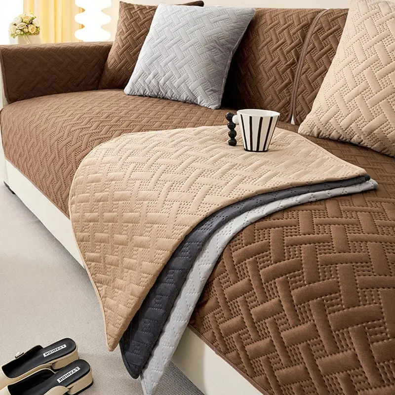 Pet-Friendly Sofa Cushion Stain-resistant Pet Mat for Dog Cat Geometric Pattern Anti-slip Sofa Mattress Sofa Furniture Protector