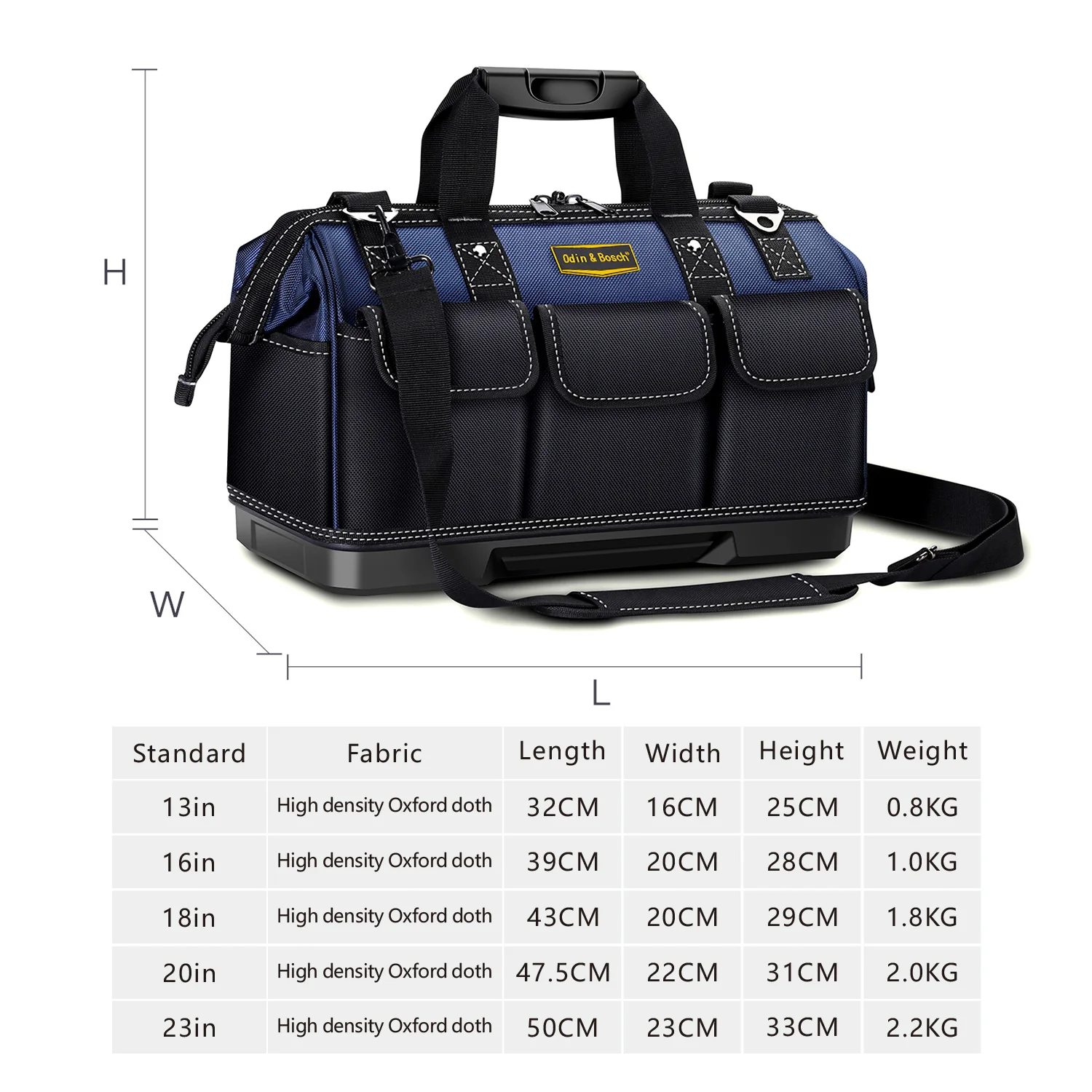 Waterproof Canvas Fabric Carpenters Plumbers Multisize 13 To 23 Inches Heavy Duty Electrical Electricians Garden Tool Bag