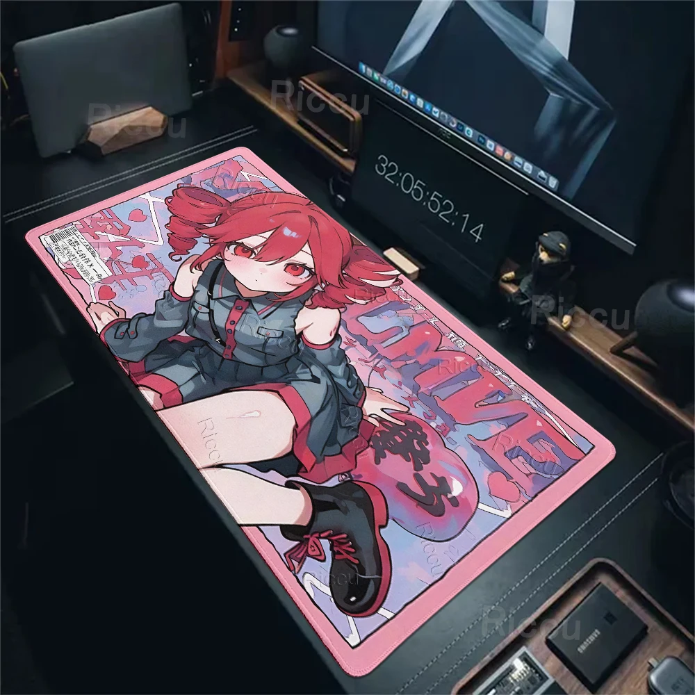 Kawaii Anime Girl Gaming-Mauspad mit K-Kasane-Teto-Muster, erweitertes LockEdge-Mauspad, XXL-Computertastatur, rutschfester Gummi-Teppich