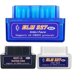 Super Mini Bluetooth Car Diagnostic Tools, Scanner Code Support, Smart Scan Tool, OBD 2, ODB2, Android, Eml327, V2.1