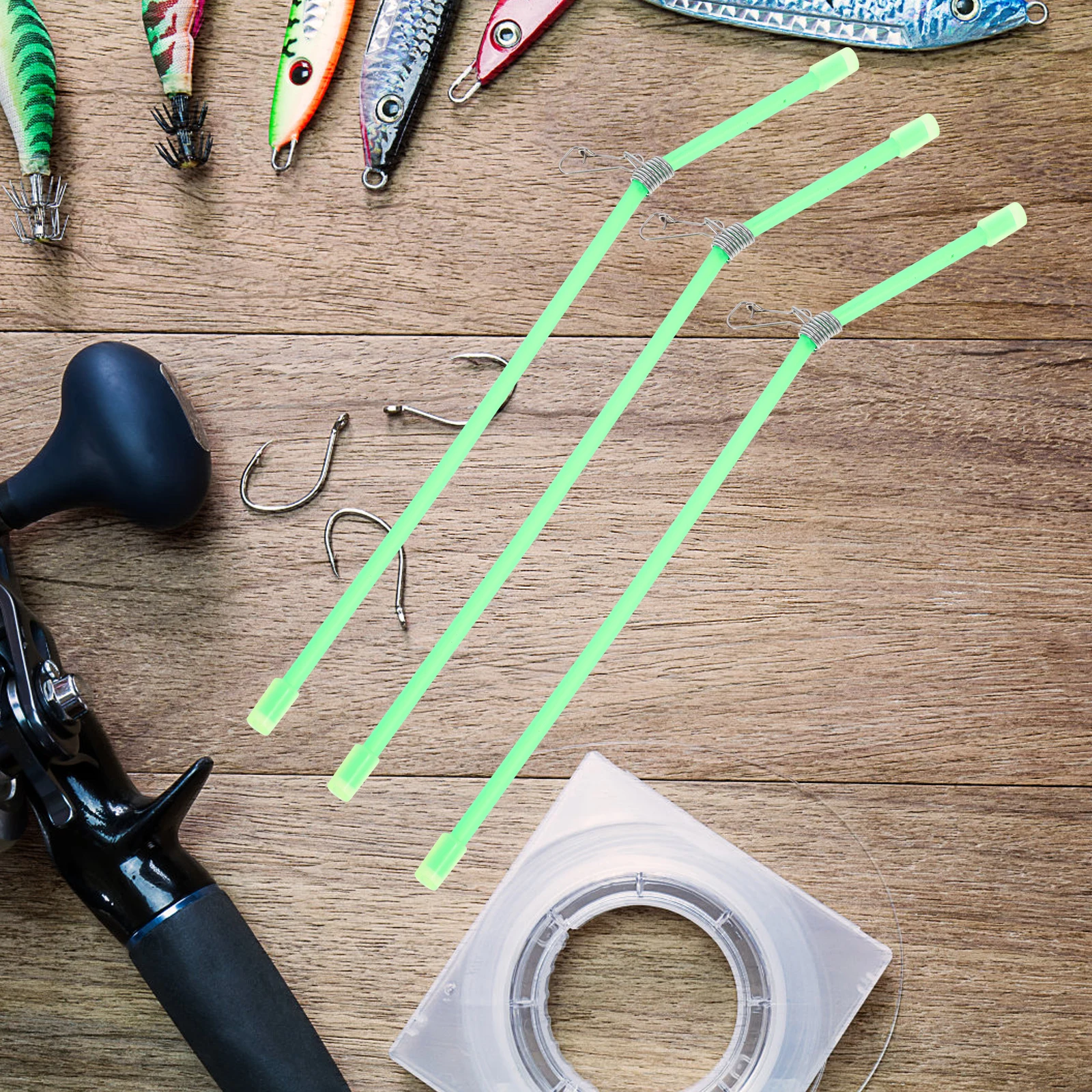 

20 Pcs Fishing Splitter Kit Green Metal Braid Line Connector for Tackle Sets Swivel Clips Accessories Tools Sea