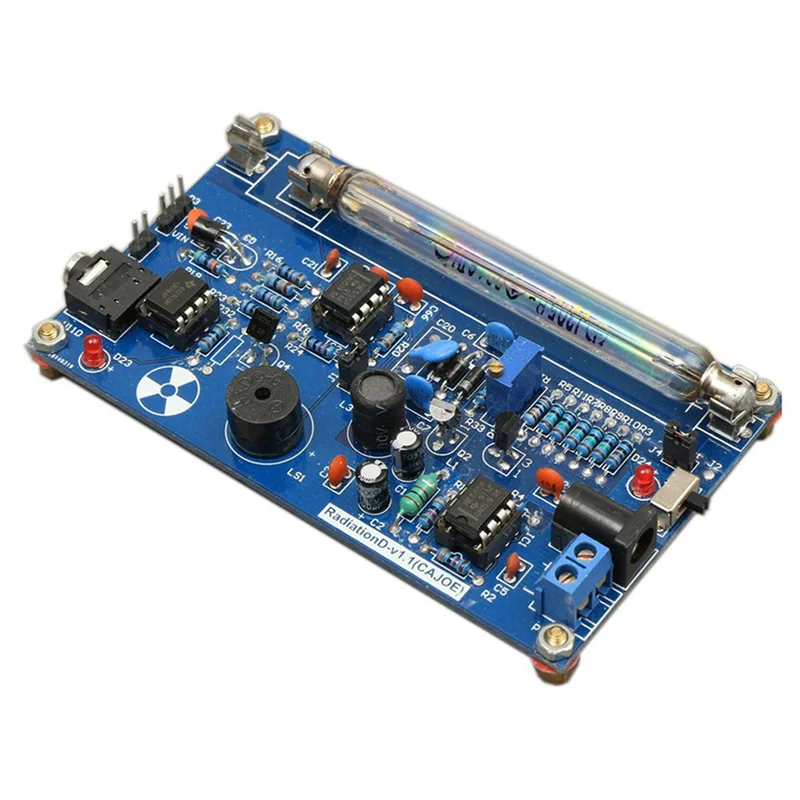 2X DIY Assemble Geiger Counter Kit Counter Module Nuclear Radiation Detector With Sound And Light Alarm-Y47A