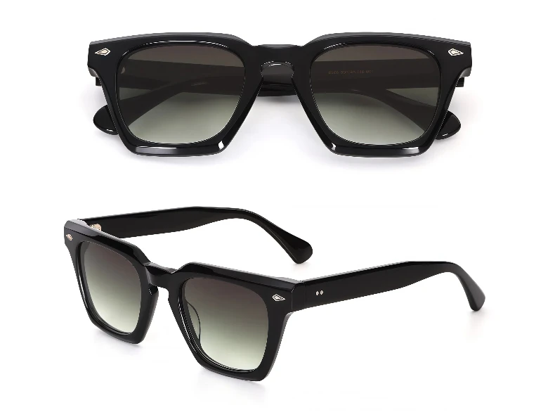LumoGaze Retro-Sonnenbrille mit dickem Rahmen, rechteckig, UV400-Schutz für Damen, trendige Retro-Sonnenbrille aus hochwertigem Acetatfaser für Herren – Detail 18