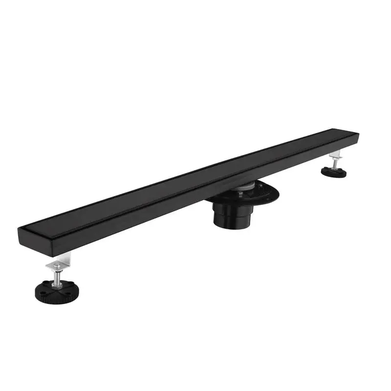 

32" Linear Shower Drain with Removable Cover, 304 Stainless Steel, Hair Strainer, Leveling Feet, Flange Included