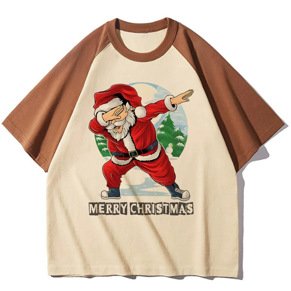 

Christmas top tees female Colorful graphic women streetwear Graphic anime top tees korean clothes Vintage 2000s Colorful Trendy