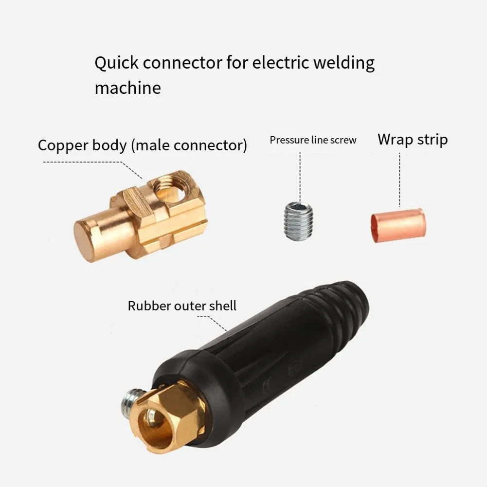 2pcs Welding Cable Male Connector Welding Machine Quick Connector Joint For DKJ35-50 Welder Accessories view 5