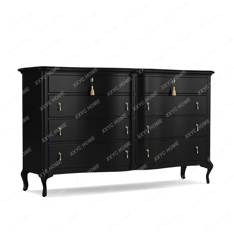 

Simple Modern Solid Wood Multi-Drawer Cabinet American Style French Style Multi-Drawer Cabinet Locker Complete drawer furniture