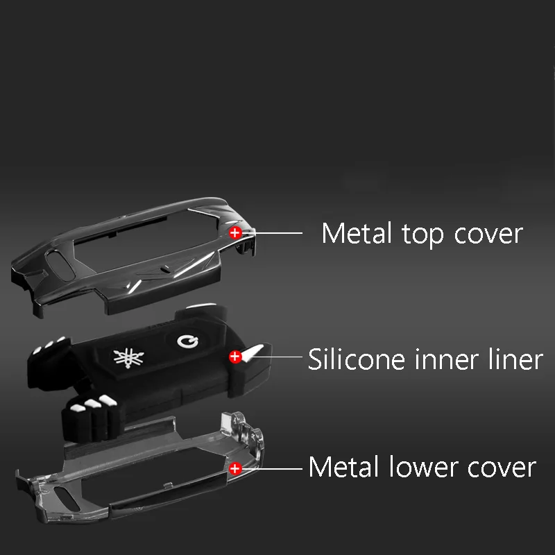 Zinc Alloy Car Remote Key Case Cover Shell For Yamaha Nmax 2021/2022 NVX NVX155 XMAX XMAX300 QBIX AEROX JAUNS 2018 2019