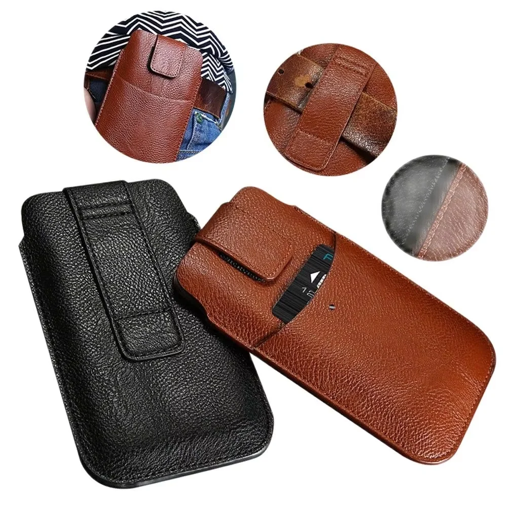 Waist Leather Belt Phone Case For iPhone 11 12 13 Pro Max Fashion Card Slot Bag For Samsung Galaxy S20 S21 S22 Ultra